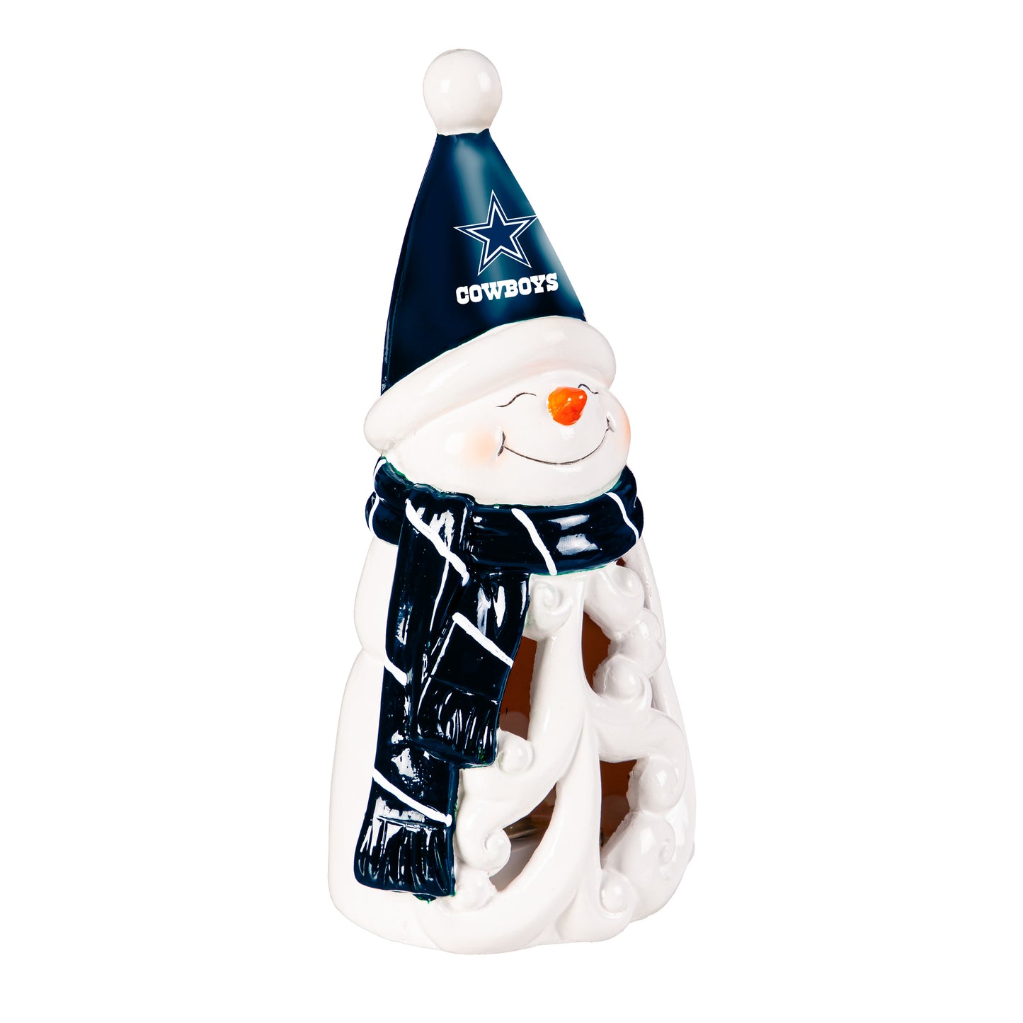 Dallas Cowboys Snowman LED Statuary, 8"