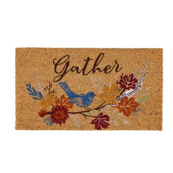 Thanksgiving Fall "Gather" Coir Doormat