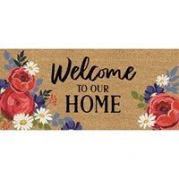 Floral Fun Flocked Sassafras Coir Switch Mat