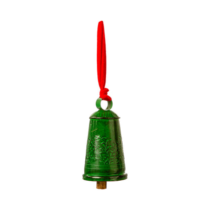 Holiday Outdoor/Indoor Debossed Metal Bell - 8"