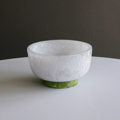 Beatriz Ball Rio Bowl - White with Green Base
