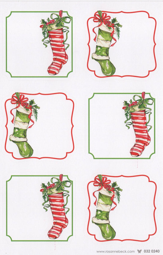 Stockings Christmas Gift Stickers