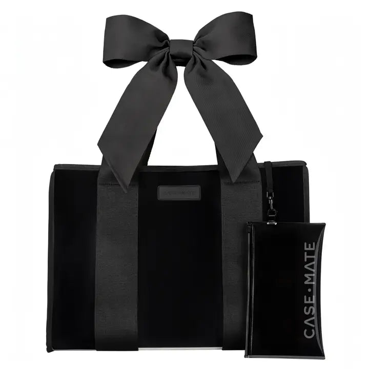 Case-Mate Midnight Black Bow Jelly Tote Bag