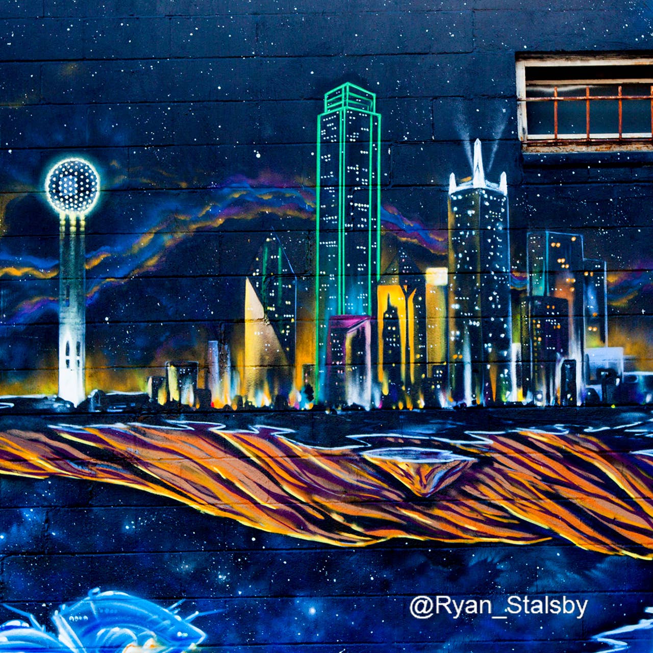 Dallas Skyline Mural Coaster