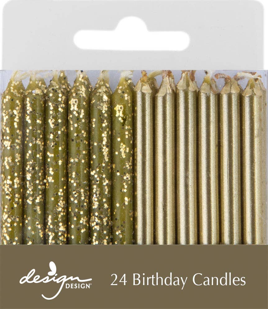 Metallic Gold Stick Candles