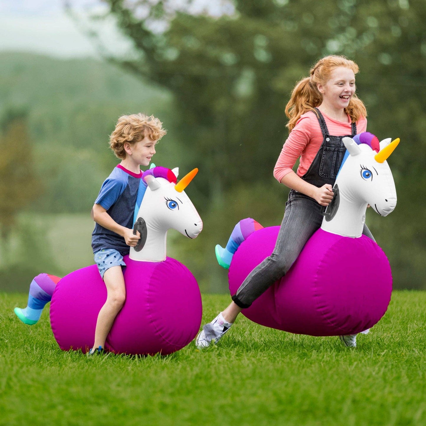 Inflatable Ride-On Hop 'n Go - Set of 2: Dinosaur