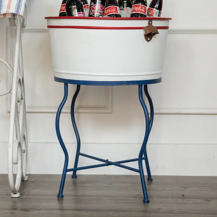 Patriotic Beverage Tub With Stand