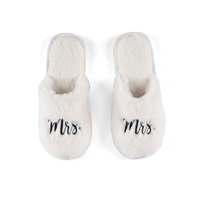 "Mrs" Ivory Bridal Slippers