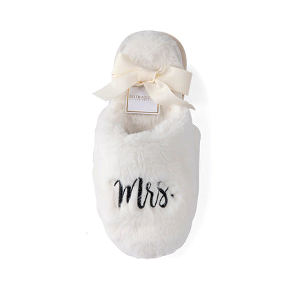 "Mrs" Ivory Bridal Slippers