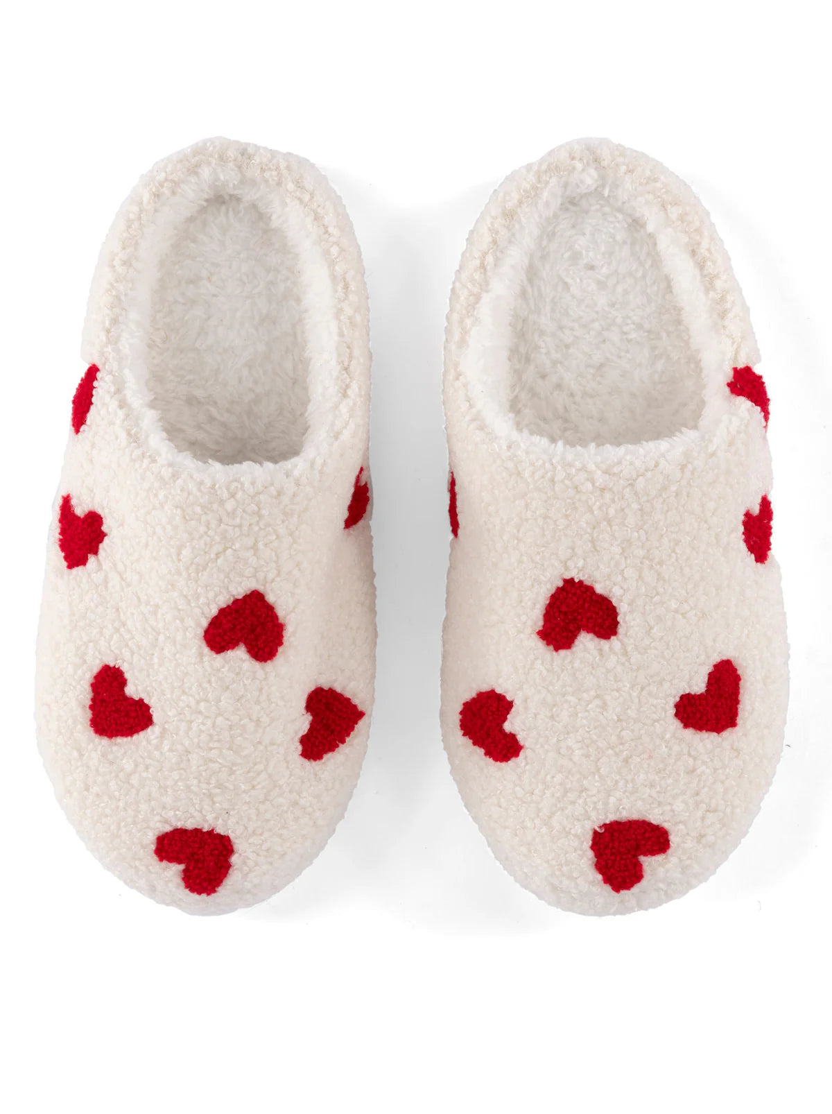 Shiraleah Ivory Hearts Slippers