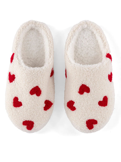 Shiraleah Ivory Hearts Slippers