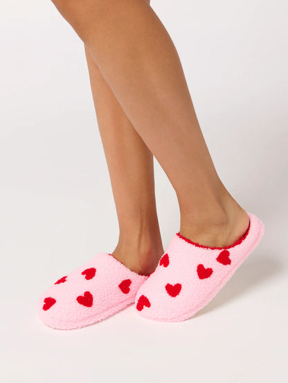 Shiraleah Hearts Slippers - Pink