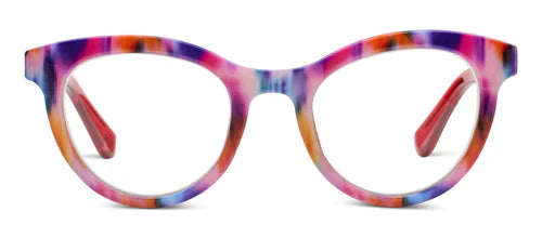 Tribeca Ikat/Red - Blue Light Reader Glasses by Peepers