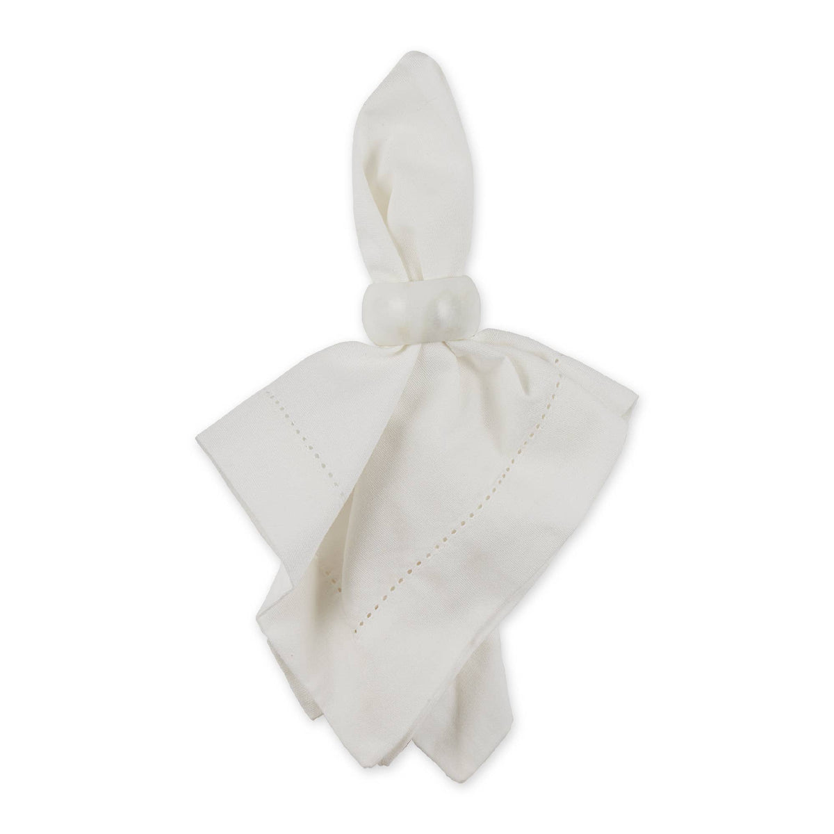 White Marble Napkin Ring