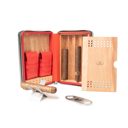 Devon Croco Cigar Travel Case