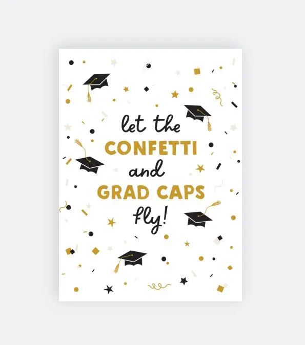 Confetti Caps Graduation Card