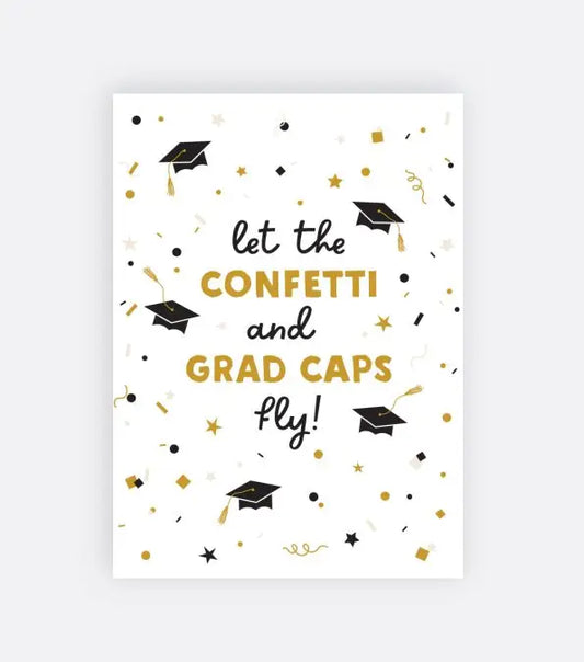 Confetti Caps Graduation Card