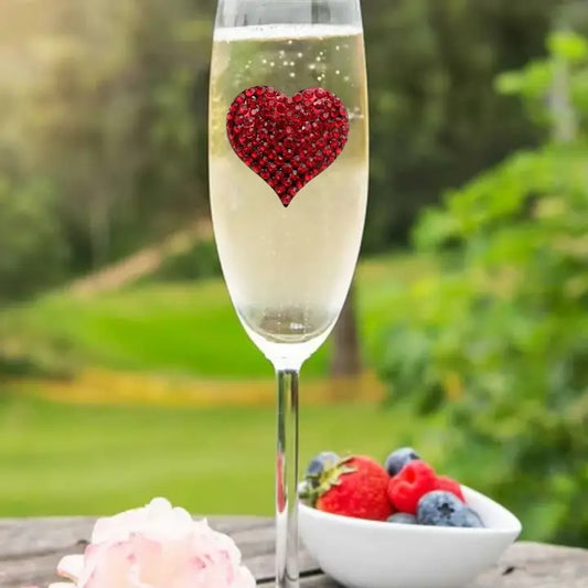The Queen’s Jewels Stemmed Champagne Flute - Red Heart