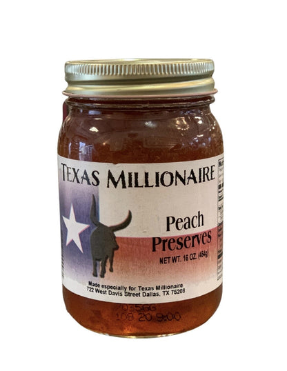 Texas Millionaire Peach Preserves - 16oz