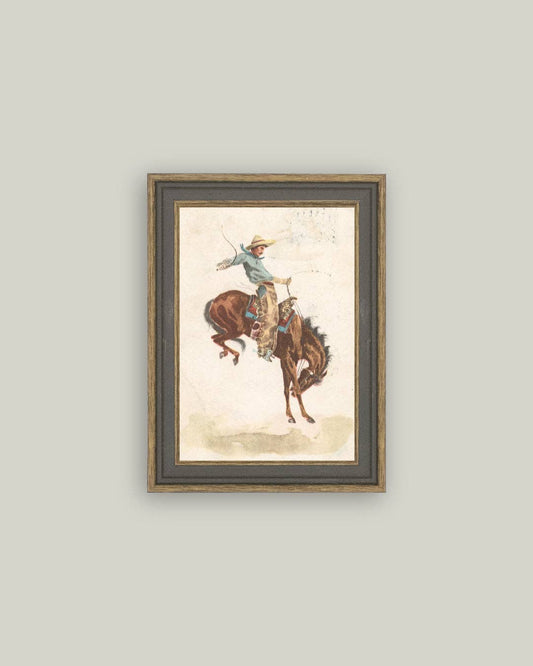 Bucking Bronco Framed Art