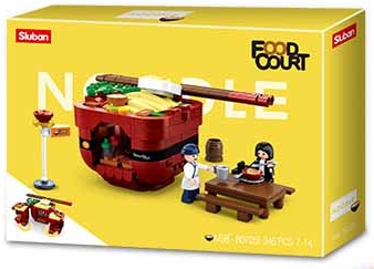 Food Court Noodle House Building Brick Kit
