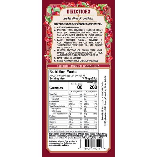 Fowler’s Mill Cherry Cobbler Mix