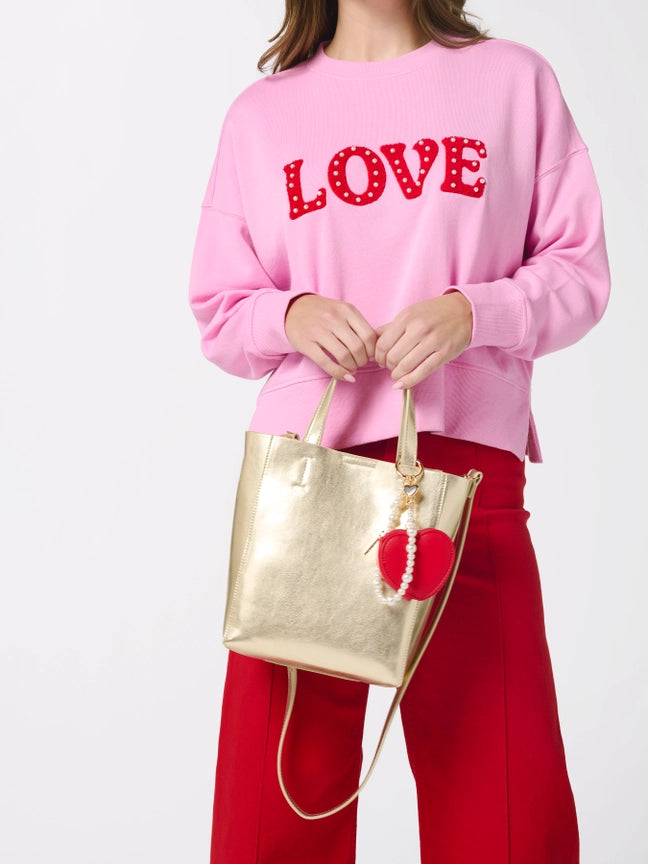 Heart Pouch Bag Charm & Key Ring