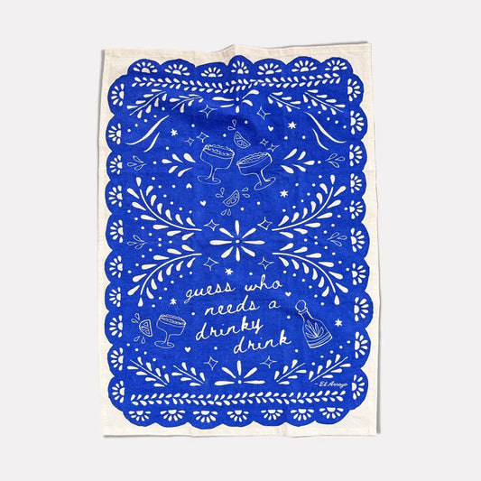 Flour Sack Kitchen Towel - Drinky Drink