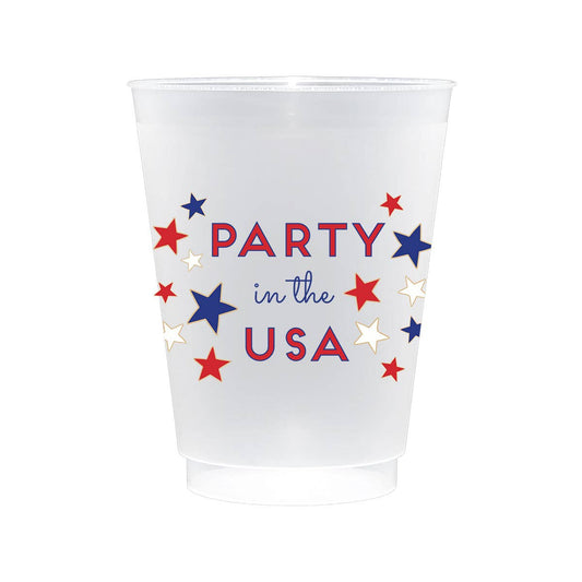 "Party in the USA" Frost Flex Plastic Cups