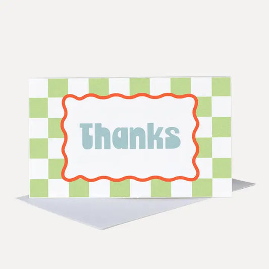 Thanks Letterpress Mini Greeting Card