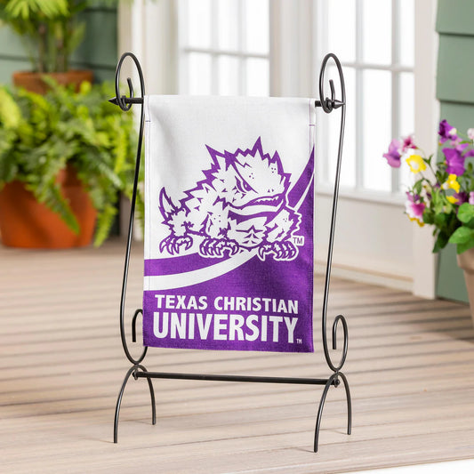 Texas Christian University Burlap Flag