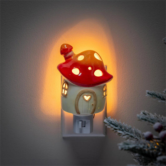 Mushroom Nightlight Ceramic House