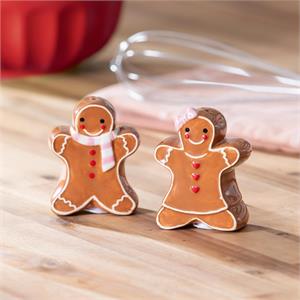 Ceramic Gingerbread Salt and Pepper Set