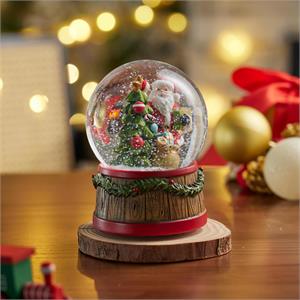 Resin Santa Water Globe 5.25"