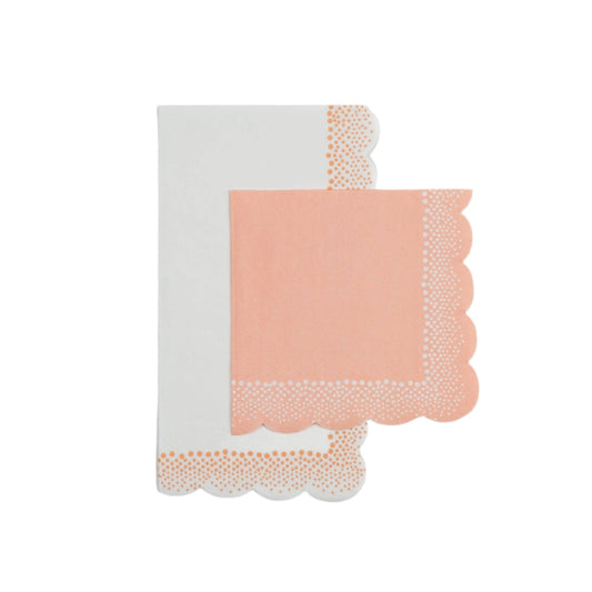 Harmony Peach Dots Guest Towels