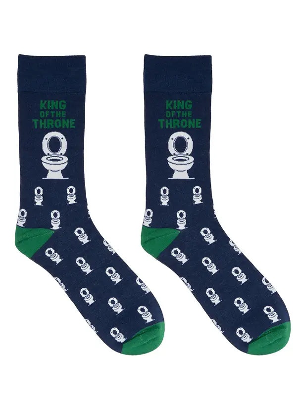 "King of the Throne" Men's Bamboo Crew Socks