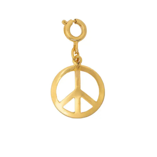 Design Your Own Jewelry, Gold Peace Sign Charm