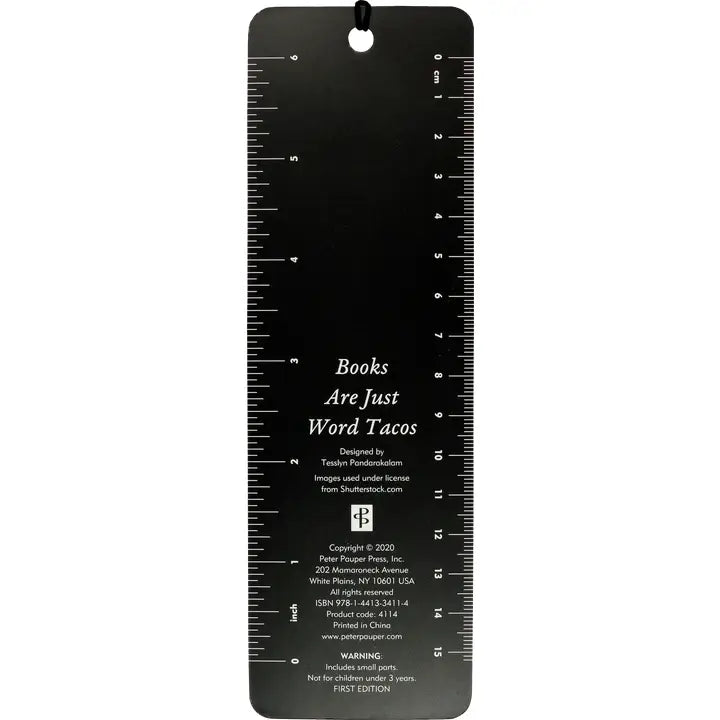 Books Are Just Word Tacos Beaded Bookmark
