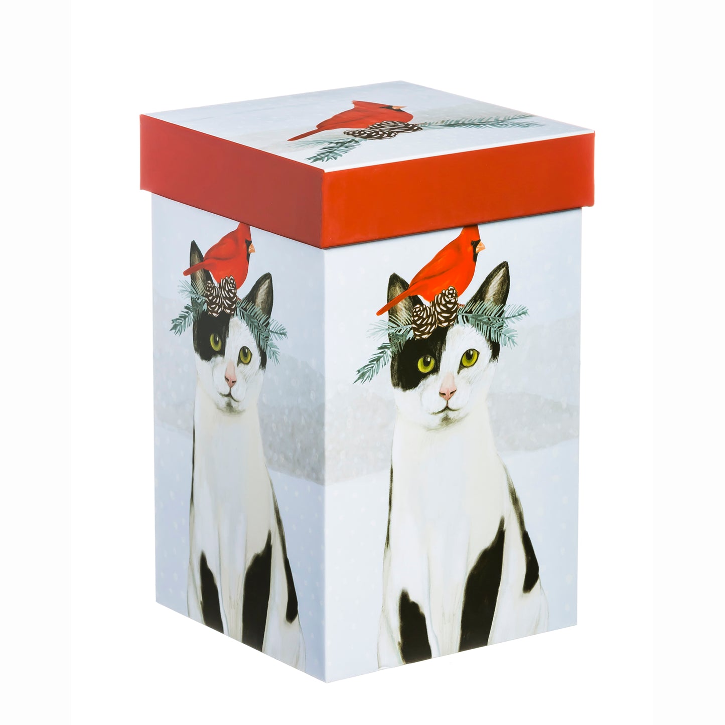 Christmas Cat Ceramic Travel Cup and Tritan Lid With Gift Box - 17 OZ.