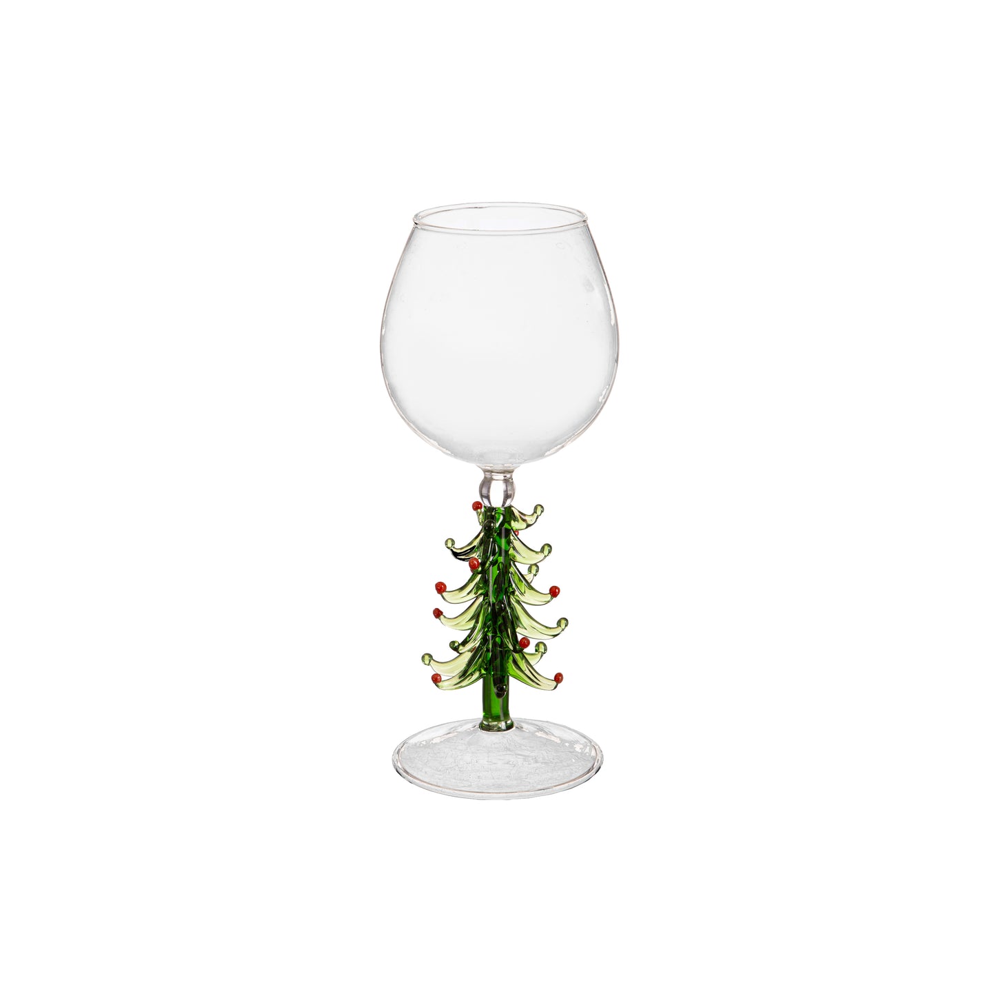 Christmas Tree Stemmed Wine Glass With Gift Box