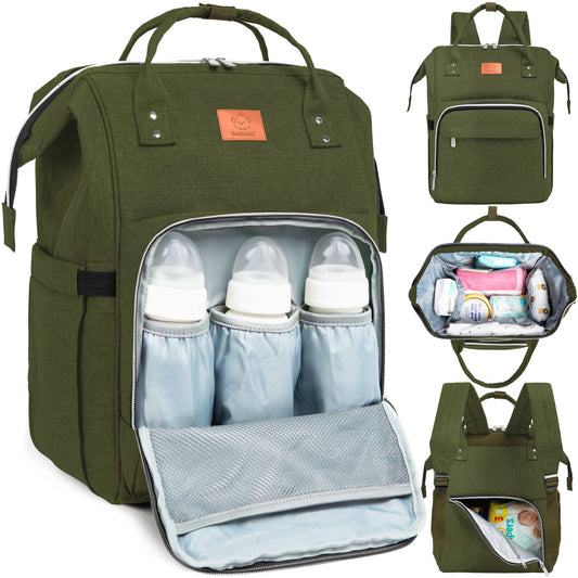 Olive Green Diaper Bag Backpack