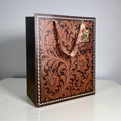 Tooled Leather Style Gift Bag 