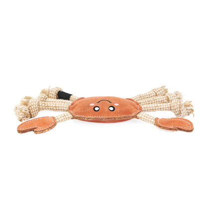 Suede & Rope Crab - Dog Toy