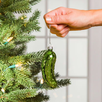 The Story of the Christmas Pickle Glass Ornament with Gift Box