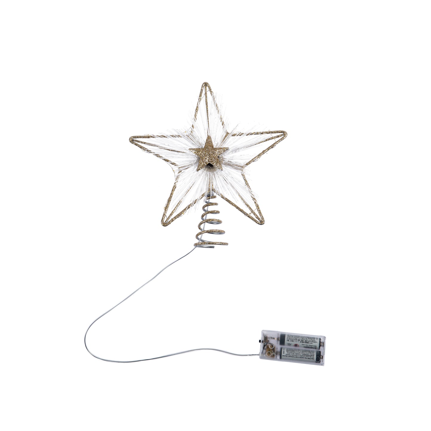 LED Metal Star Christmas Tree Topper - 9.25"