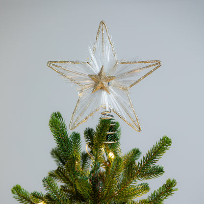 LED Metal Star Christmas Tree Topper - 9.25"