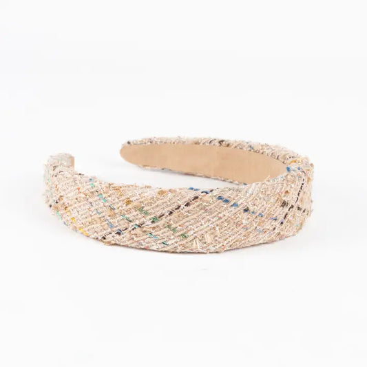 Camilla Non-Slip Colorful Plaid Boucle Headbands