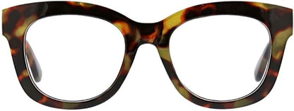 Tortoise Center Stage Focus Blue Light Reader Glasses by Peepers