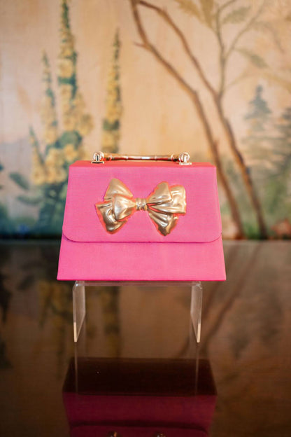 Lisi Lerch Gold Bow Lulu Handbag