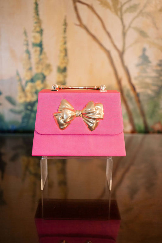 Lisi Lerch Gold Bow Lulu Handbag